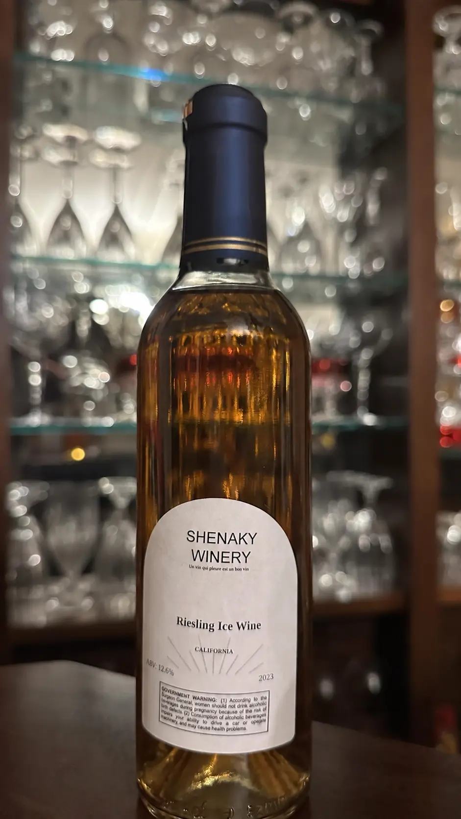 Shenaky Winery 2023 Riesling Ice Wine bottle