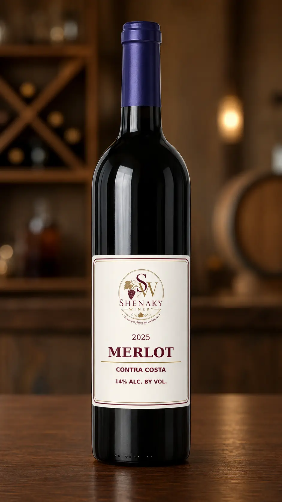 2025 Shenaky Winery Merlot bottle
